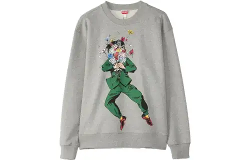 【Zoomed ImageryPrevious Season】graphic-print cotton sweatshirt