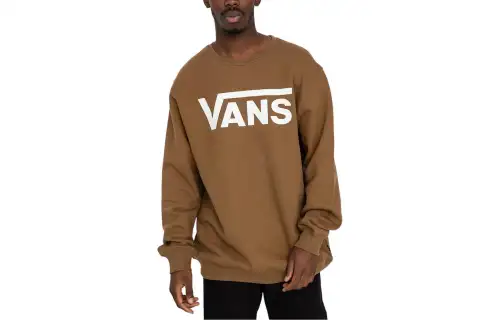Vans Sweatshirts Men's Khaki Crew Neck Moderate Regular