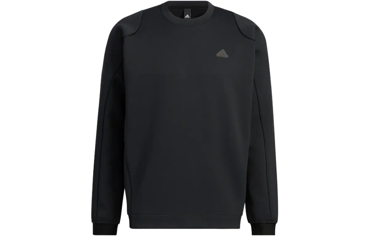 Adidas Sweatshirts Men's Black Crew Neck Moderate Regular
