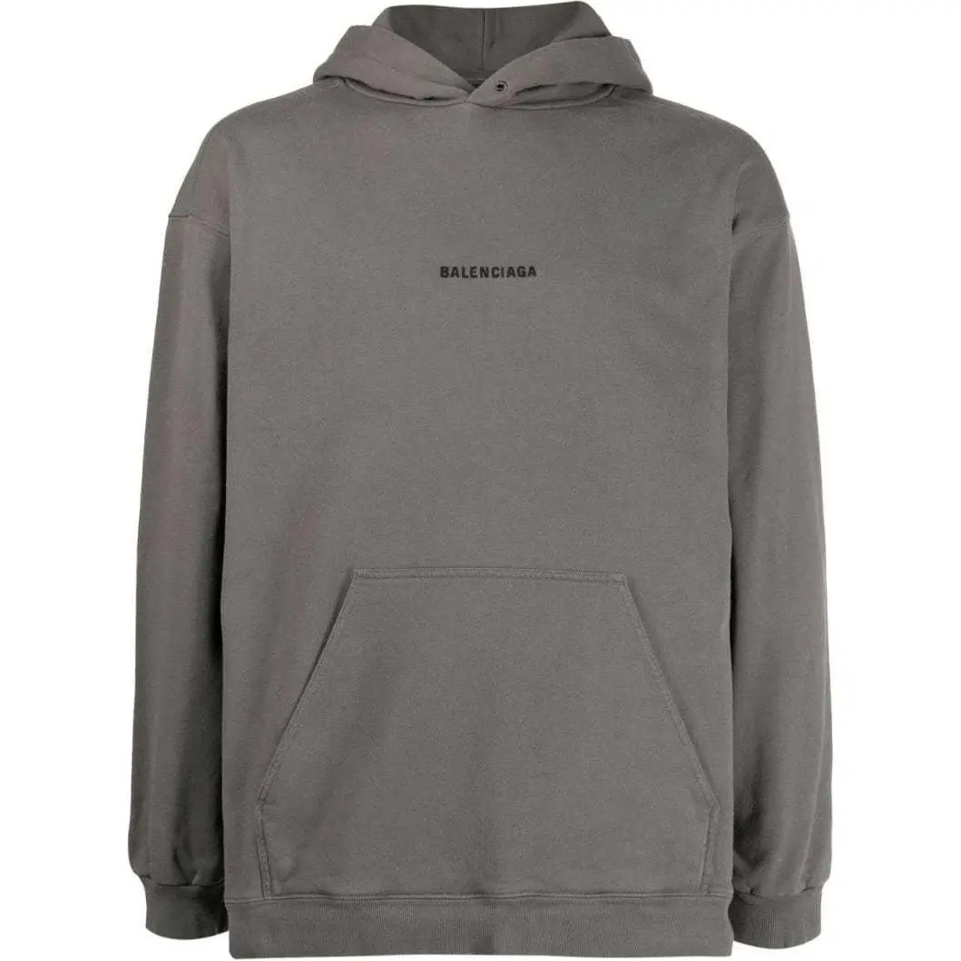 logo-print cotton hoodie