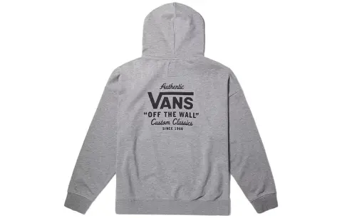 Vans Sweatshirts Unisex Gray Hooded (Non-detachable) Moderate
