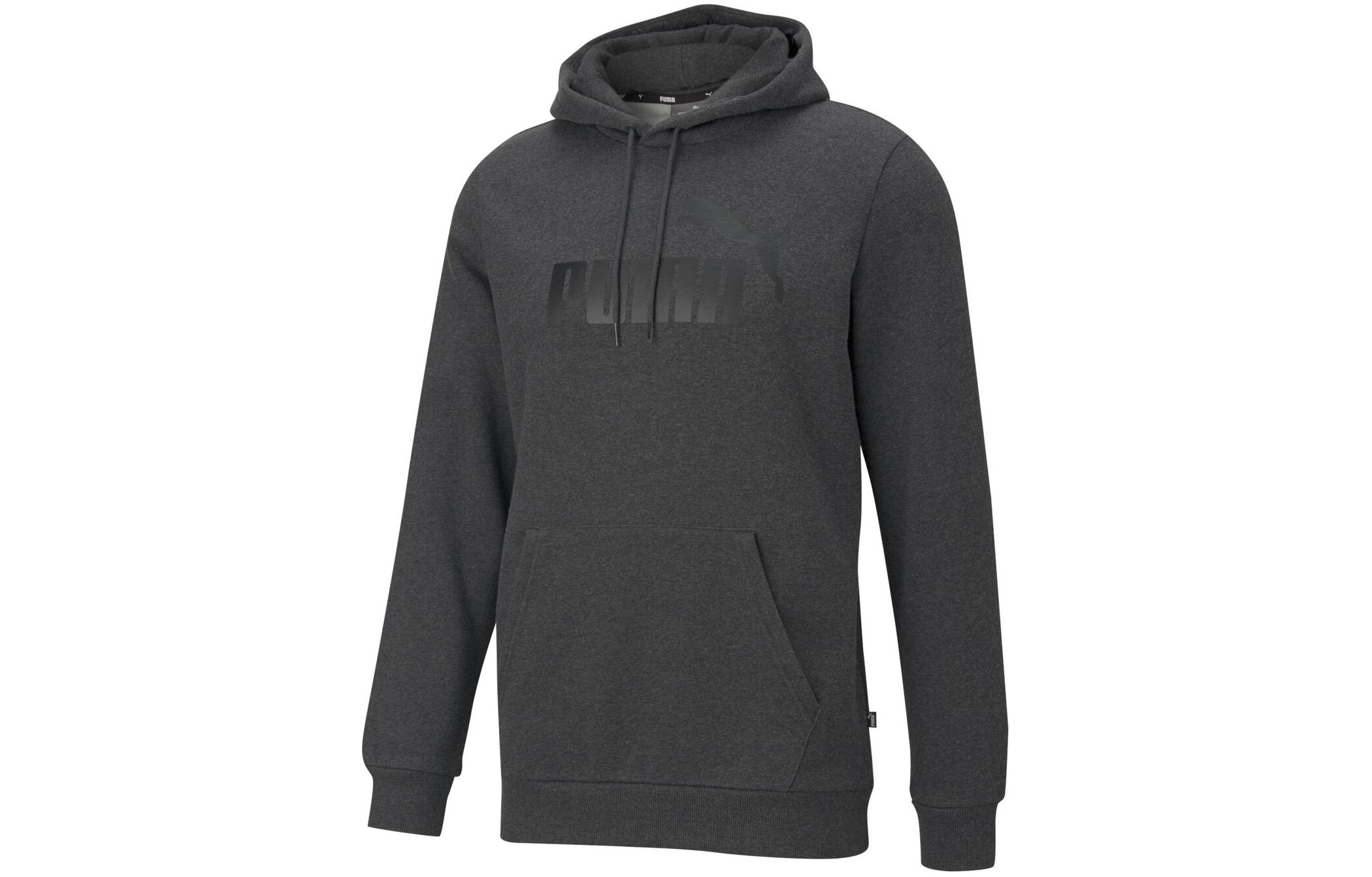 PUMA ESS BIG LOGO HOODIE FL DARK GRAY HEATHER Sweatshirt Men's Dark Gray