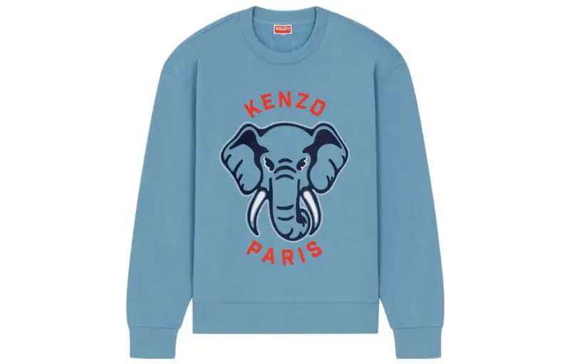KENZO Sweatshirts Men's Blue Crew Neck Moderate Other