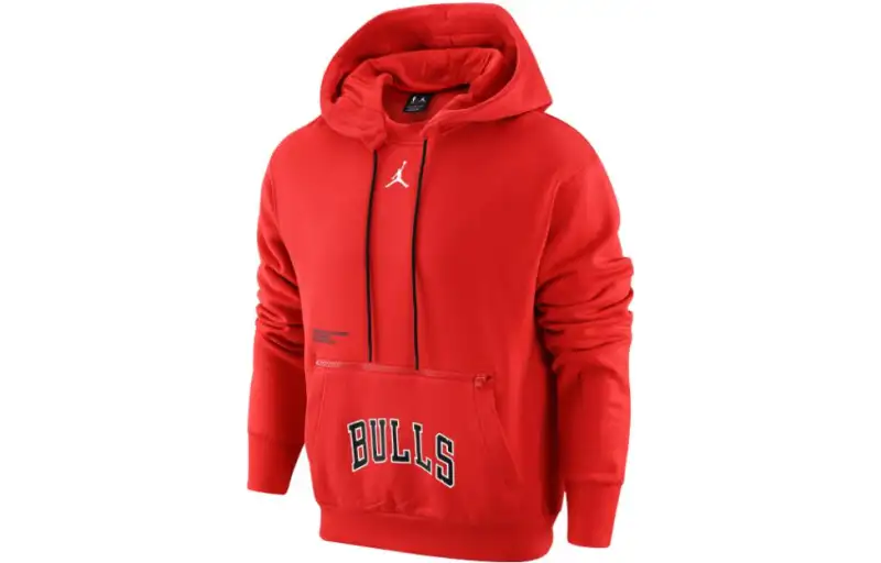 Jordan Sweatshirts Men's Red Hooded Moderate Regular