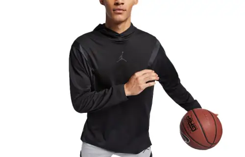 Jordan Sweatshirts Men's Black Hooded Moderate Regular