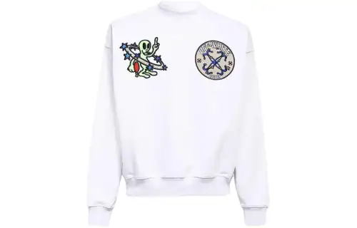 OFF WHITE Sweatshirt, Regular Fit Men's White