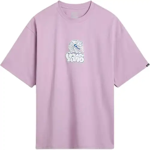 Vans T Shirts Men's Lilac Crew Neck Moderate Straight Fit