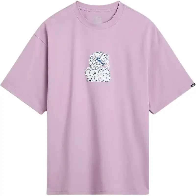 Vans T Shirts Men's Lilac Crew Neck Moderate Straight Fit