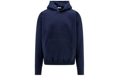 SAINT LAURENT Logo Embroidered Long Sleeved Hoodie