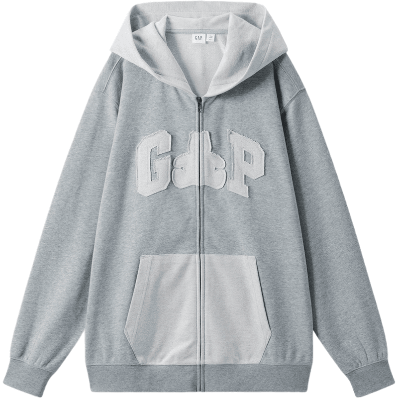 Мужское худи GAP на молнии (серое)