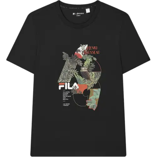 FILA x HENGLI·LUSUO T Shirt Men's Jet Black