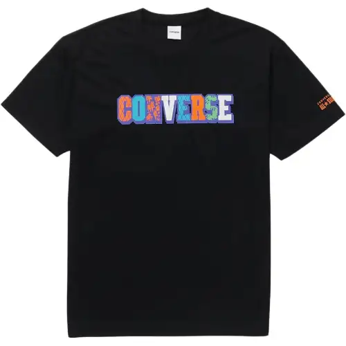 Converse T Shirts Unisex Black Crew Neck Moderate