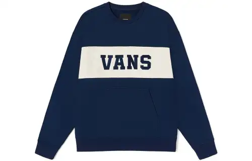 Vans Sweatshirts Unisex Dark Blue Crew Neck Moderate Regular