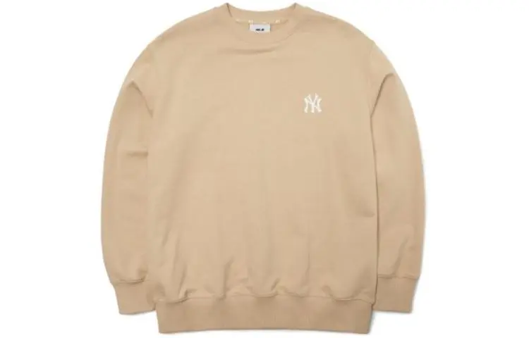 MLB Sweatshirts Unisex Khaki Crew Neck Moderate Other