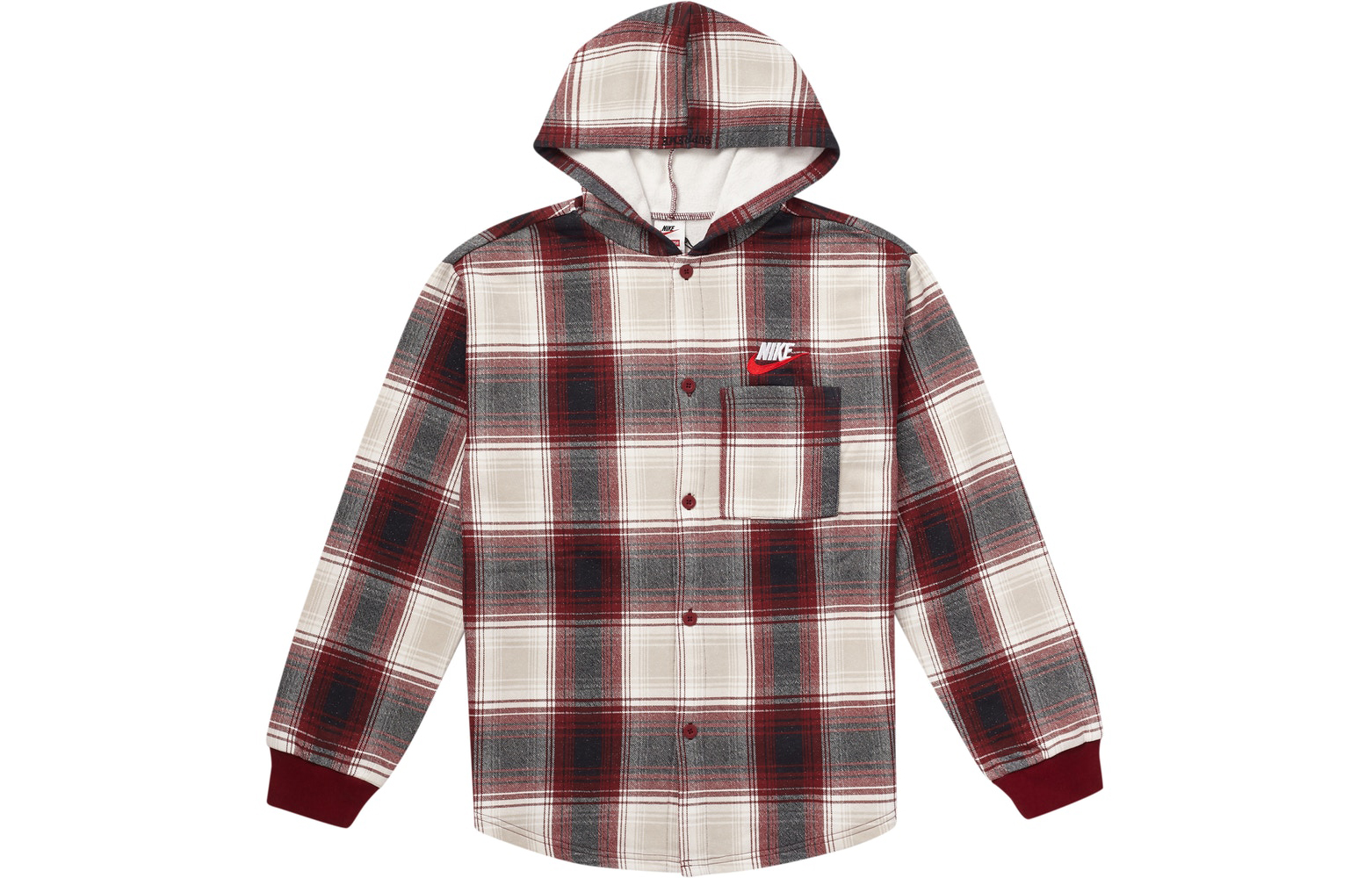 Supreme Nike Plaid Hooded Sweatshirt