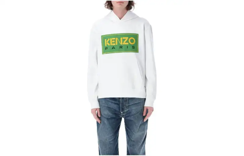 KENZO Logo Patch Long Sleeved Hoodie