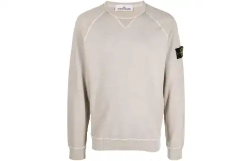 Stone Island logo-embroidered cotton sweatshirt