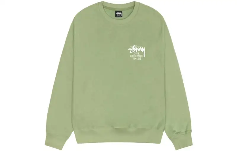 Stussy Sweatshirts Unisex Green Crew Neck Moderate Other