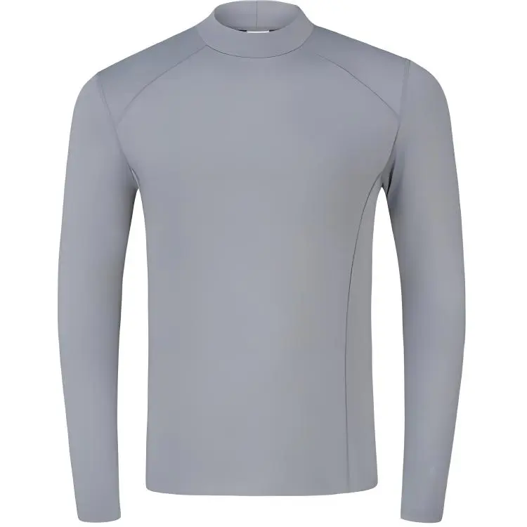 ASICS T-Shirts Men's Gray Half-Turtleneck Moderate Straight Fit