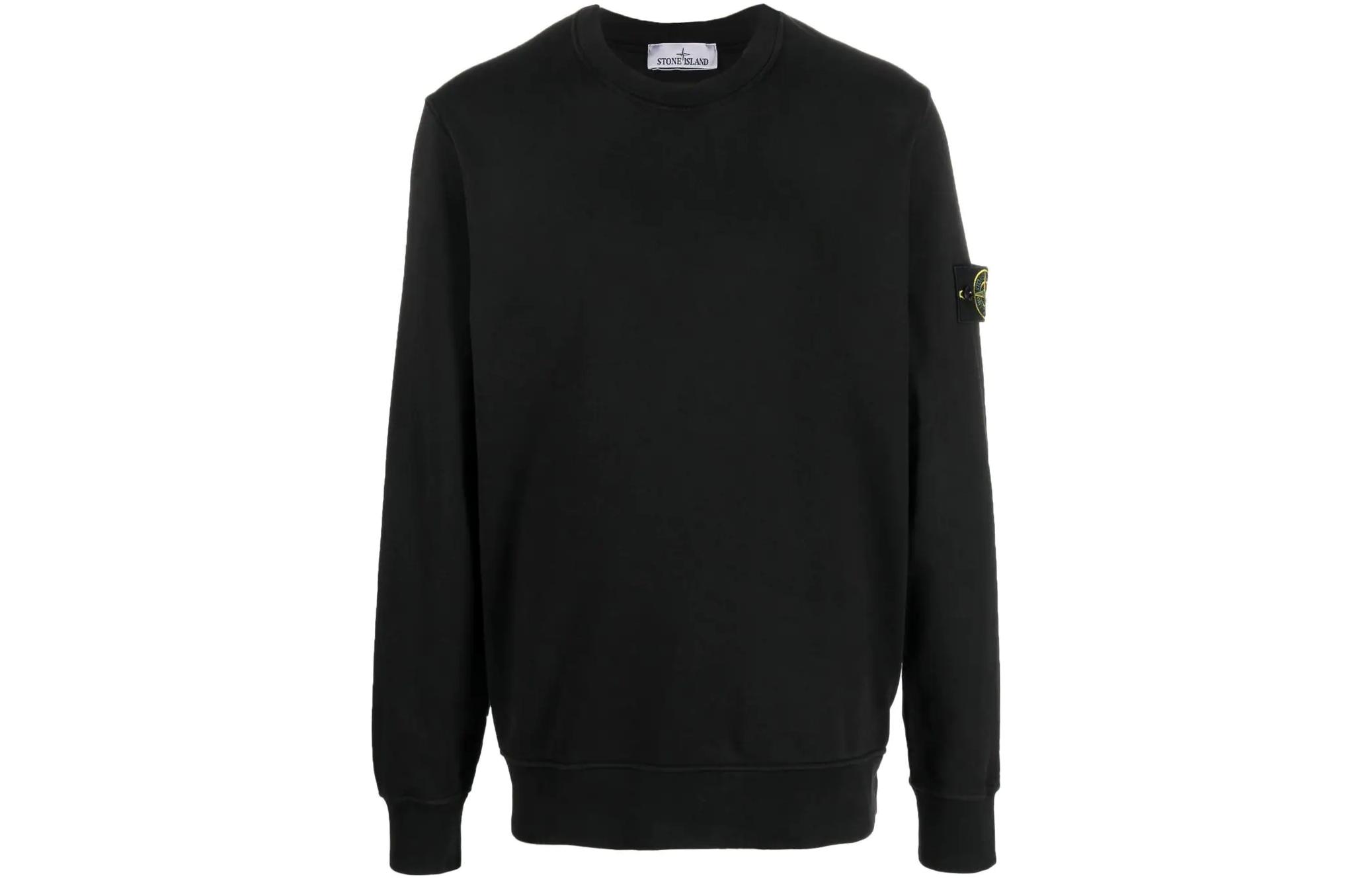 STONE ISLAND 532B9 Felpa Logo Patch Crewneck