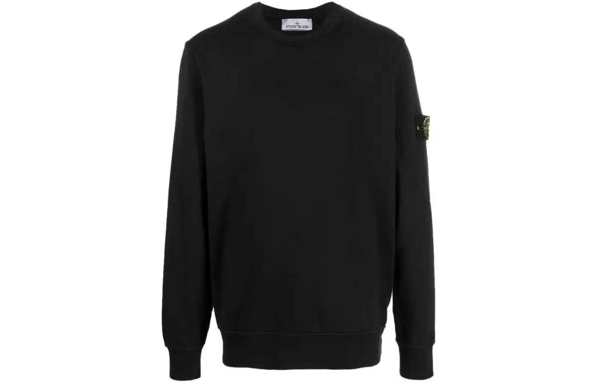 STONE ISLAND 532B9 Felpa Logo Patch Crewneck