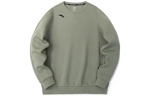 ANTA Life Collection Sweatshirts Men's Green Crew Neck Moderate Regular