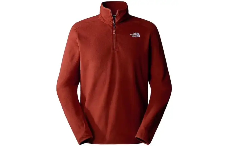 THE NORTH FACE Fleece Clothing Men's Red Brown