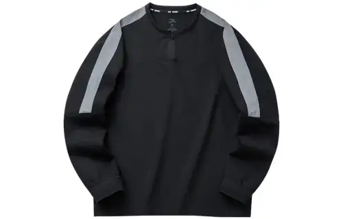 ANTA Sweatshirts Men's Black Crew Neck Moderate Regular