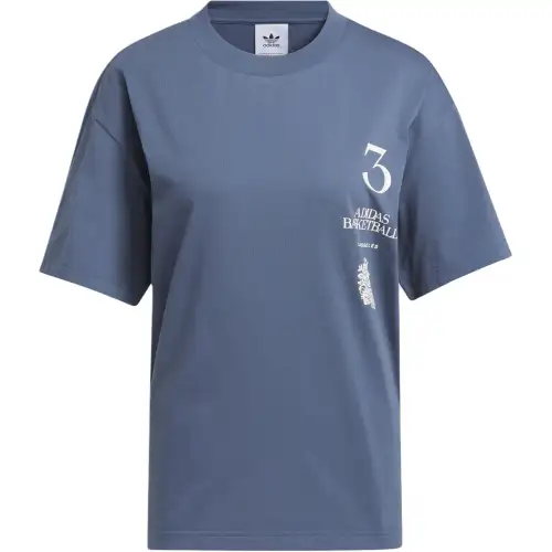 Adidas Originals LA To THE WORLD GRAPHIC TEE T Shirt Unisex Ink Blue/White