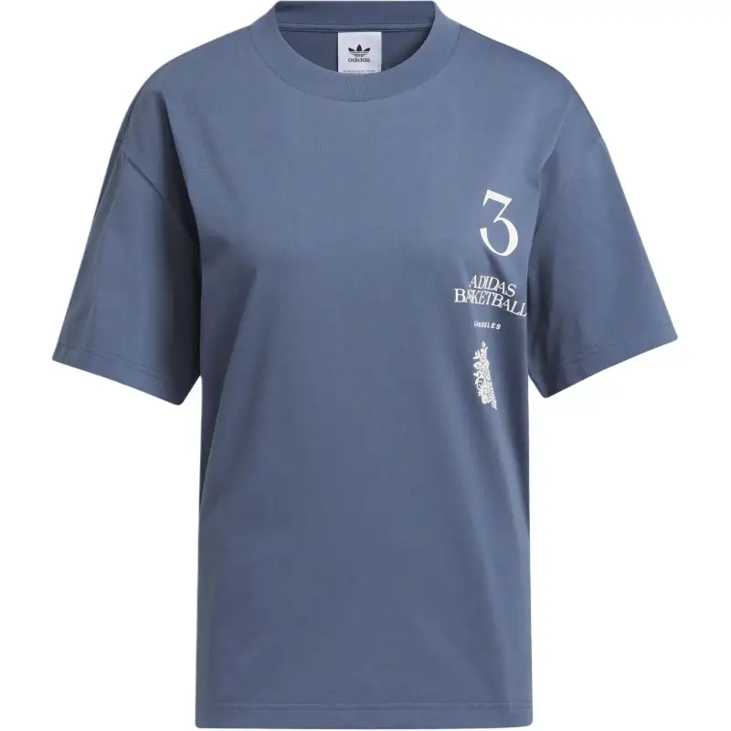 Adidas Originals LA To THE WORLD GRAPHIC TEE T Shirt Unisex Ink Blue/White