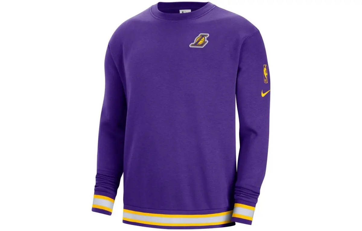 Nike Nba Los Angeles Lakers Courtside Fleece Loose Fit Sweatshirt