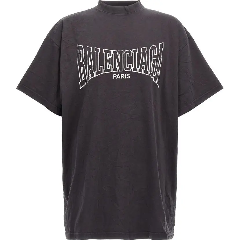 Balenciaga Paris Logo Printed Oversized T Shirt