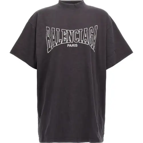 Balenciaga Paris Logo Printed Oversized T Shirt