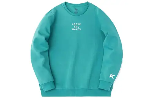 ANTA Basketball Collection Sweatshirts Men's Emerald Crew Neck Moderate Regular