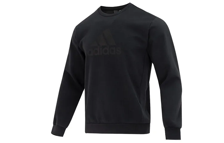 Adidas Sweatshirts Men's Black Crew Neck Moderate Regular