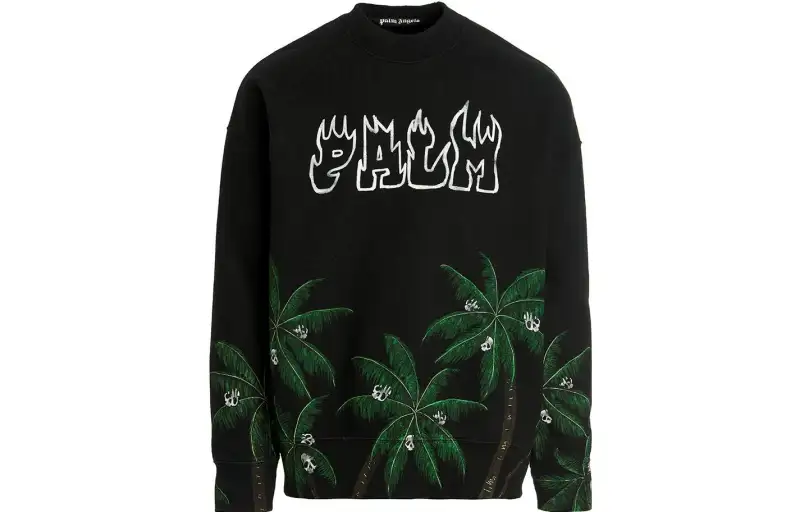 PALM ANGELS Palms & Skulls Vintage Crewneck