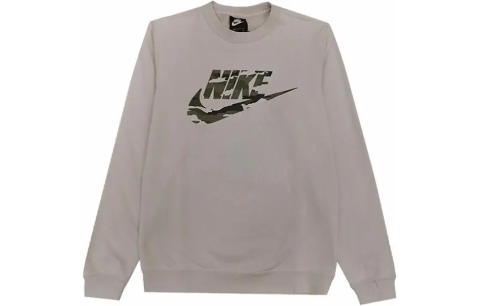 Nike Sweatshirts Men's Ecru Crew Neck Moderate Regular