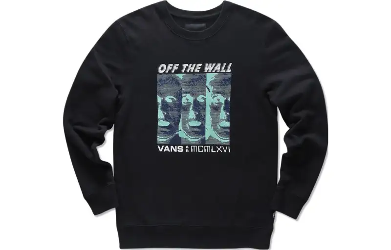Vans Sweatshirts Men's Black Crew Neck Moderate Other
