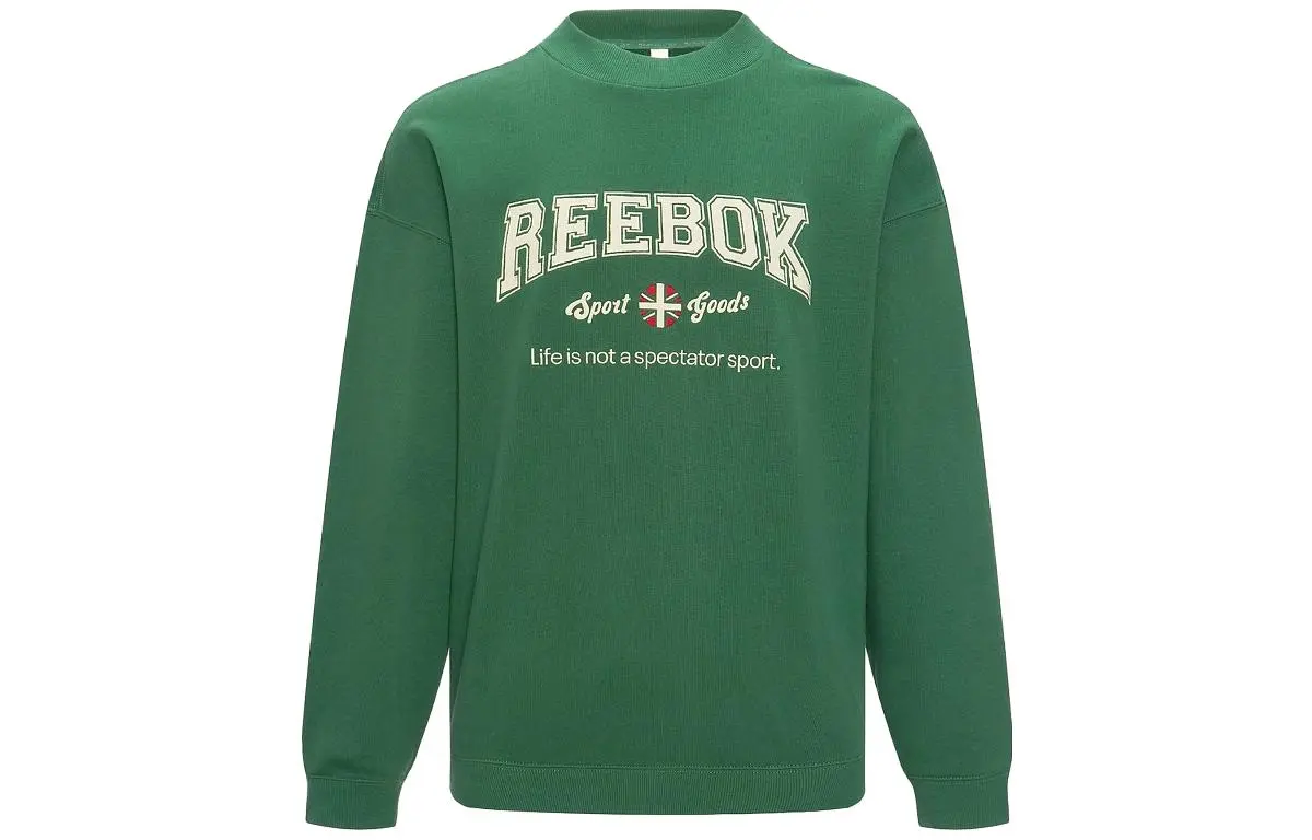 Reebok Sweatshirts Unisex Dark Green Crew Neck Moderate Straight Fit