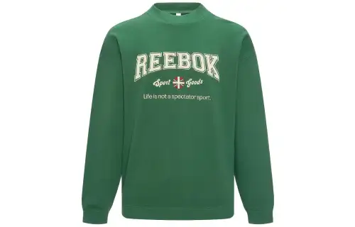 Reebok Sweatshirts Unisex Dark Green Crew Neck Moderate Regular