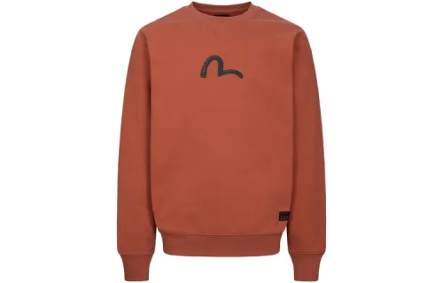 EVISU Sweatshirts Men's China Red Crew Neck Moderate Regular