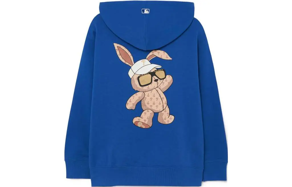 MLB Sweatshirts Unisex Blue Hooded Moderate Regular