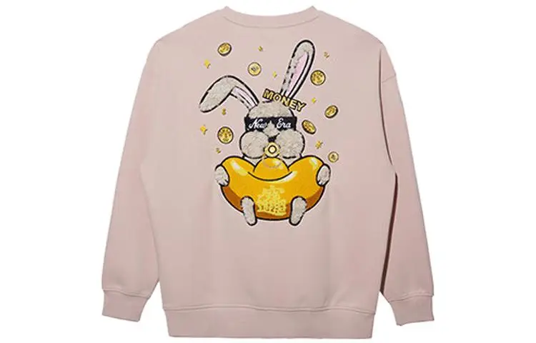 New Era Sweatshirts Unisex Pink Crew Neck Moderate