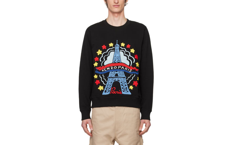 KENZO Drawn Varsity Crewneck Sweatshirt