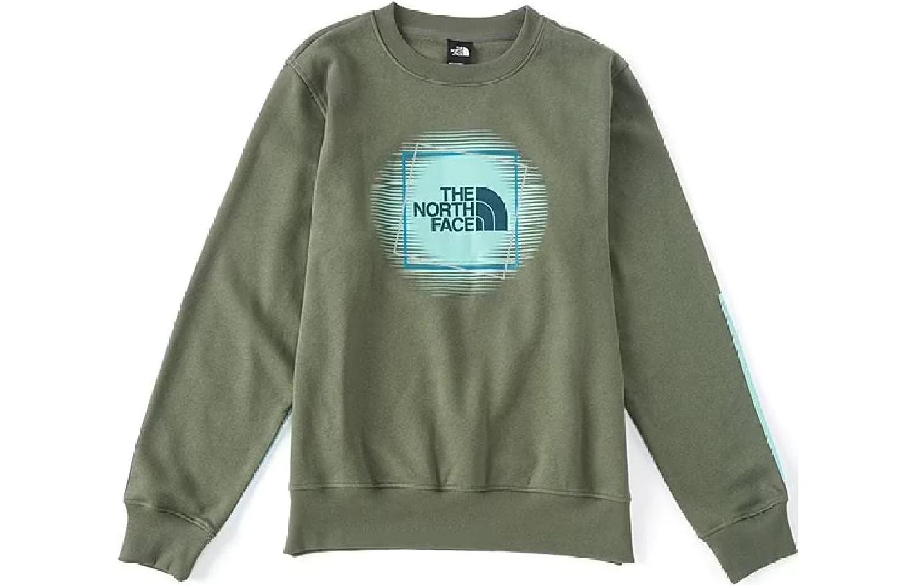 Мужской свитшот The North Face Logo Hoodie (горчично-зеленый)