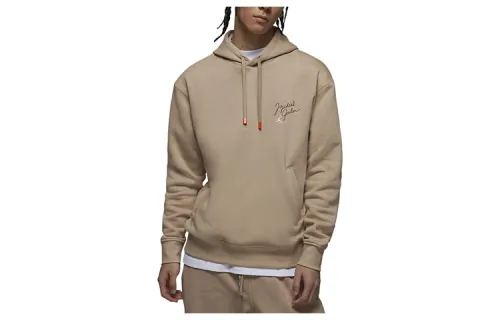 Jordan Flight Sweatshirts Men's Khaki Hooded Moderate Regular