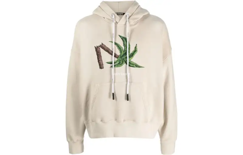 Palm Angels Palm Embroidered Drawstring Hoodie