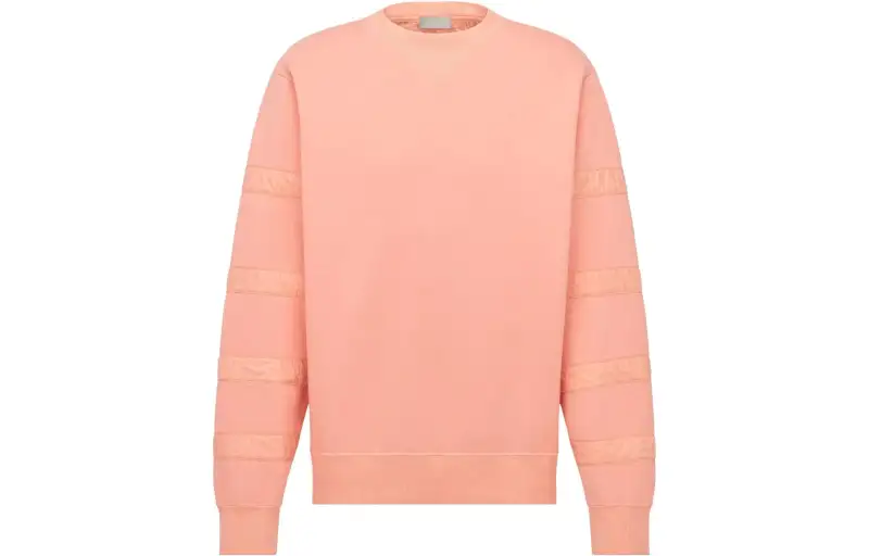 DIOR Sweatshirts Men's Peach Pink Crew Neck Moderate Other