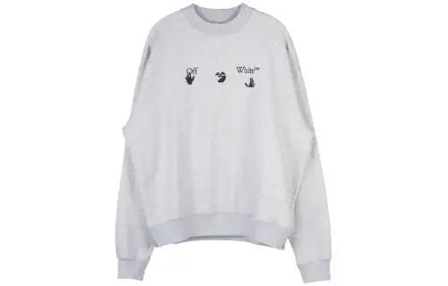 OFF WHITE Sweatshirt Loose Fit Men's Gray