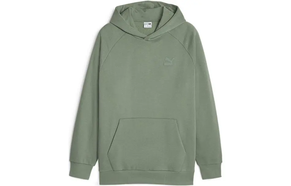 PUMA Sweatshirts Unisex Green Hooded Moderate Regular